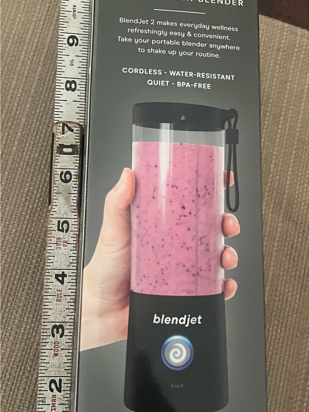 BlendJet Portable Personal Blender - Black with Pink Jar